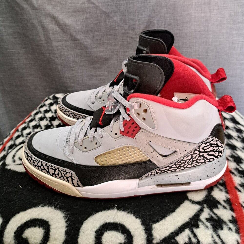 %Size 11.5 Men Nike Air Jordan Spizike Wolf Grey Gym Red / AJ3